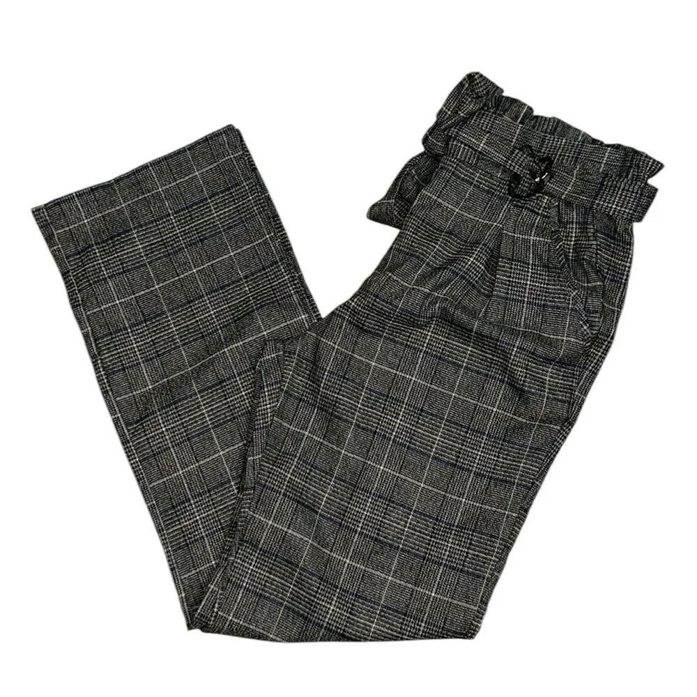 Hot Kiss Plaid Gray Dress Pants,Zipper/Hook Closure.NWOT